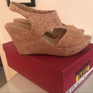 Vaneli Cork Wedges sz 10.5